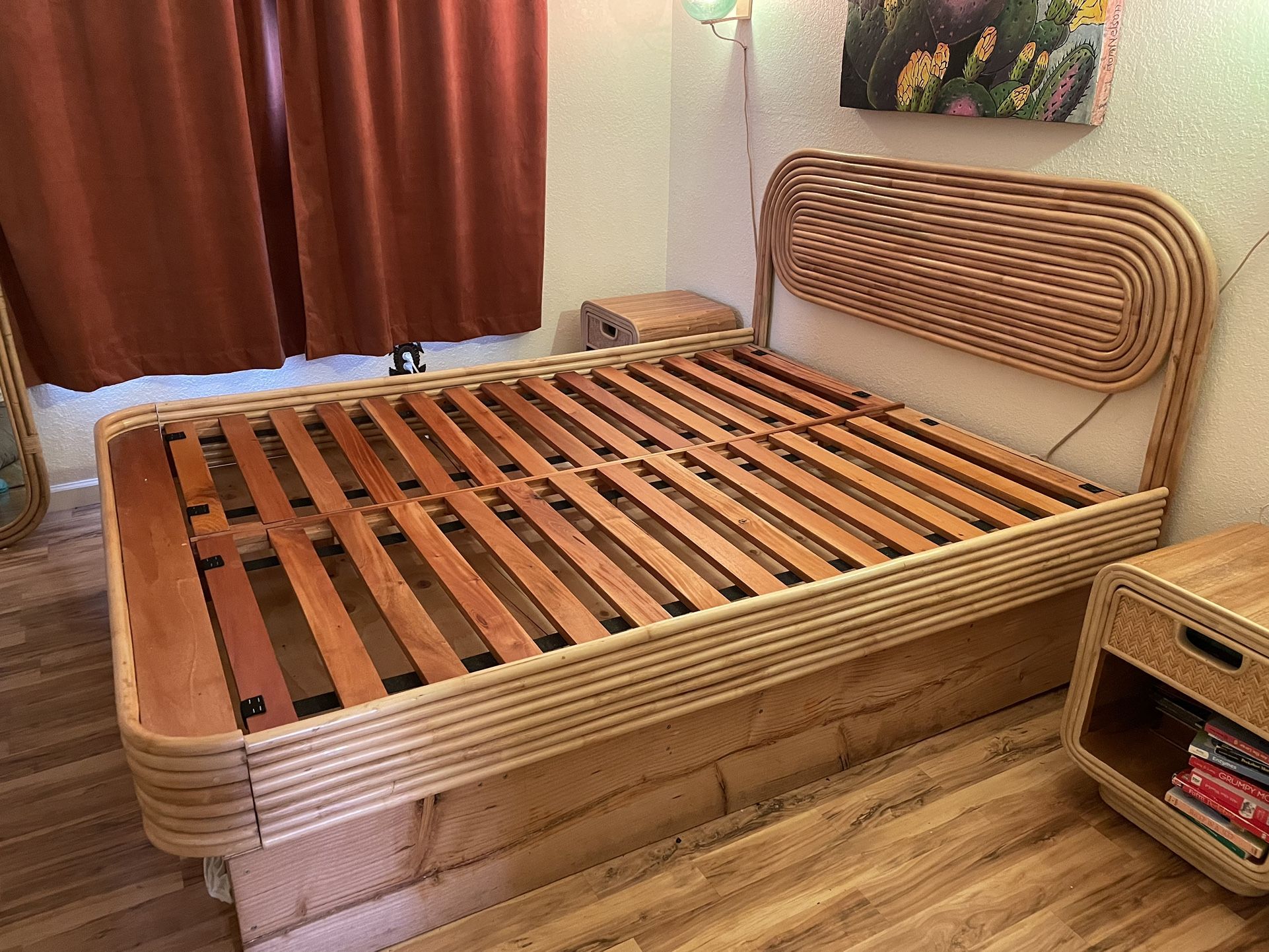 Ria Rattan Bed Frame Queen