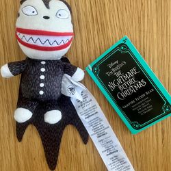 New w/ Tags The Nightmare Before Christmas. “Vampire Teddy Bear”. (Magnetic Shoulder Plush)