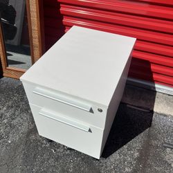 White Glossy File Cabinet