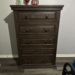 Dark Finish Wood Dresser