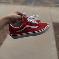 vans old skool red size 7.5 unisex