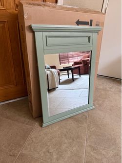 Green Matching vanity mirrors