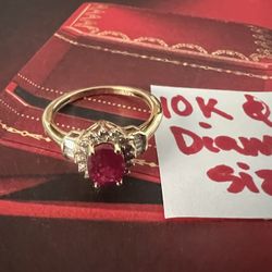 10K Solid Gold Diamonds 💎 Wedding Ring Size 6.5