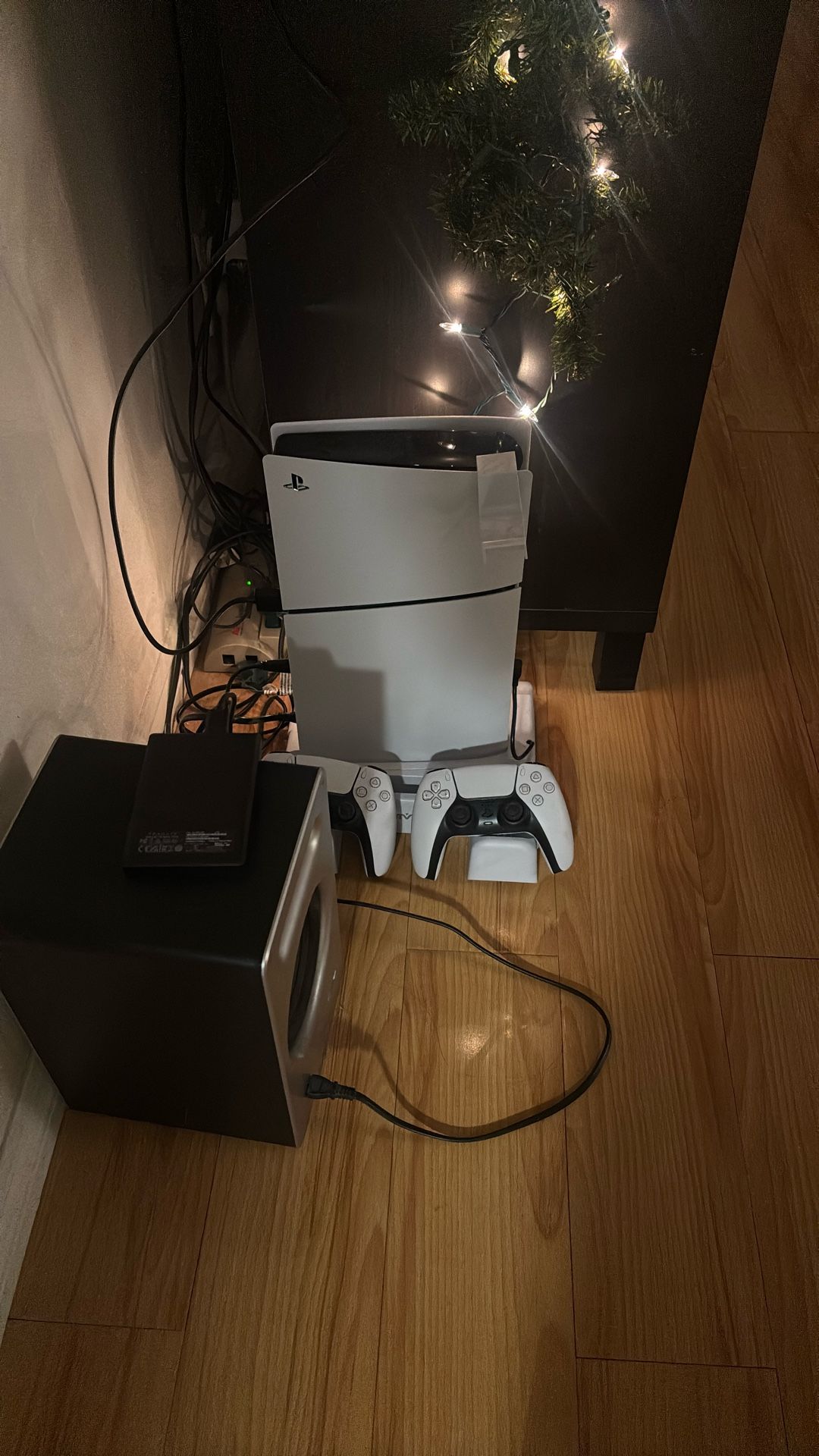 Play Station 5 With Two Dual Controllers Plus a 2 TB External Drive