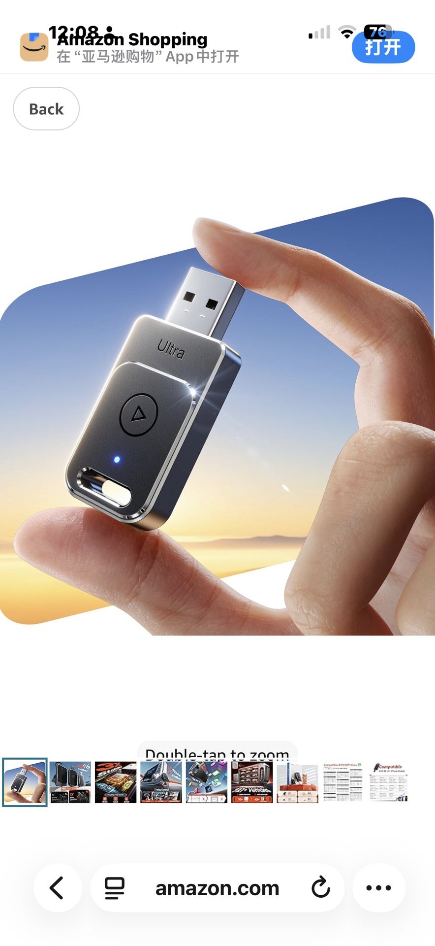 New In Box! for Apple Carplay Wireless Adapter, 3X Fast Auto-Connect, No Latency, Plug and Play, Bluetooth 5.3 & WiFi 6, 2025 Mini Car Play Dongle for