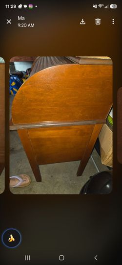 Vintage Wood Drop-Leaf Side Table
