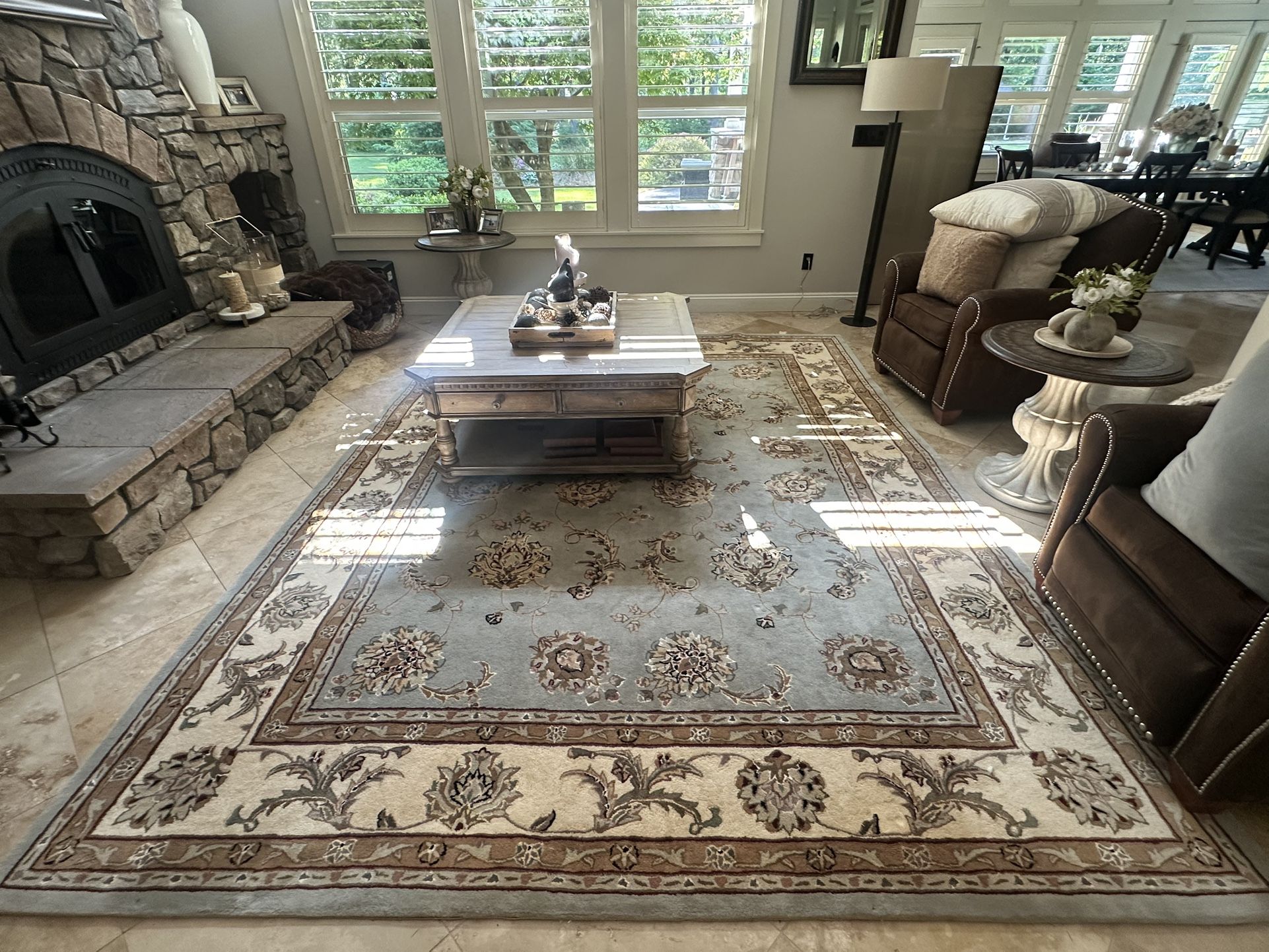 Gorgeous $3,500 Pottery Barn + Nourison Wool/Silk Rug 8’ X 11’ — Excellent Condition!