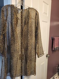 Sheer Animal Print Dress