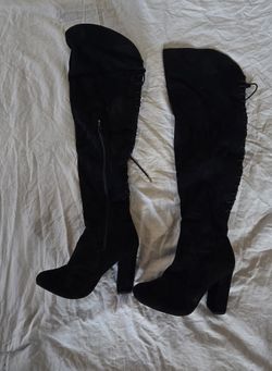 Knee High Black Boots Size 6 Women 