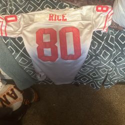White Youth XL Jerry Rice Jersey 
