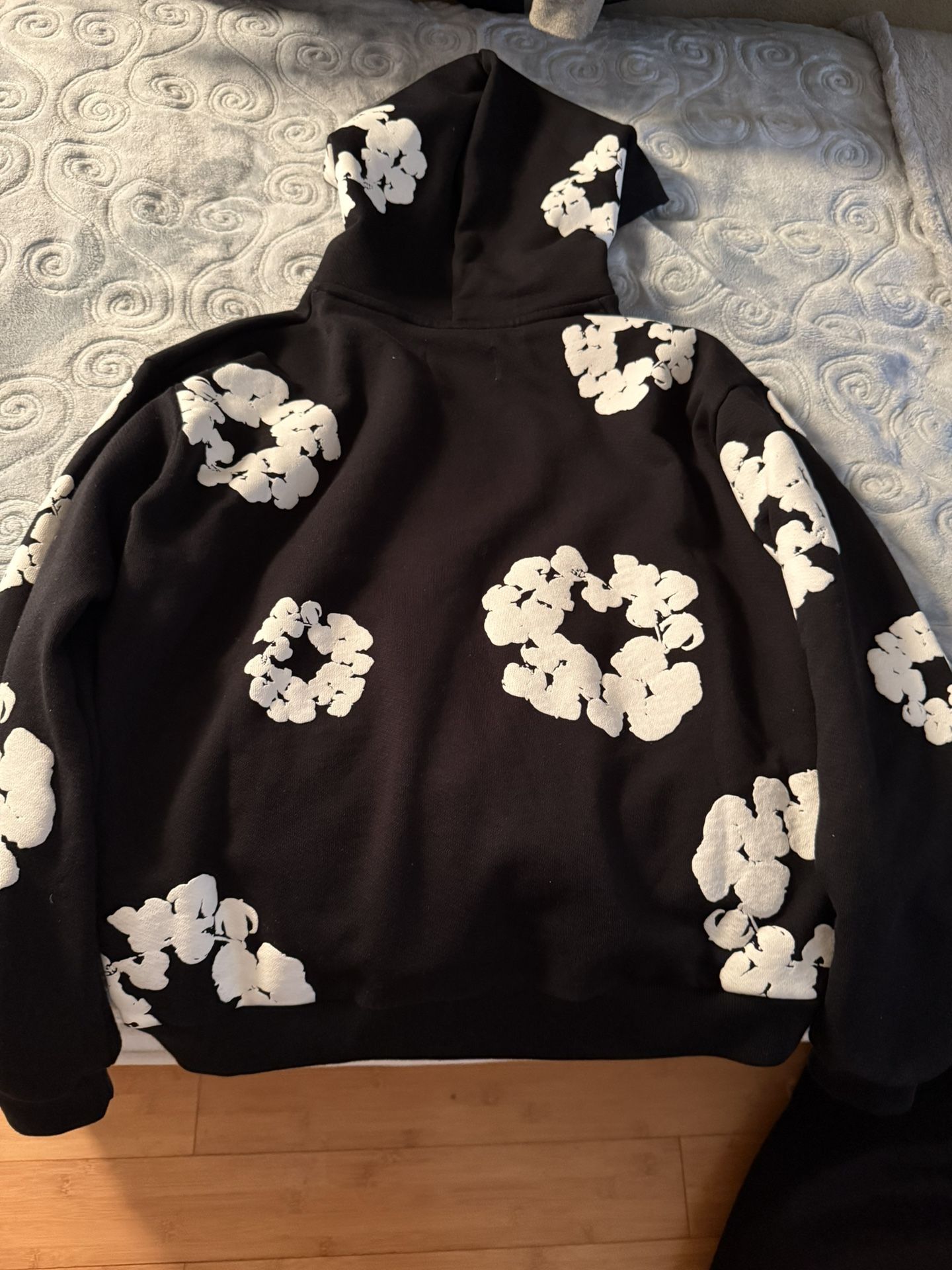Black Denim Tear Hoodie