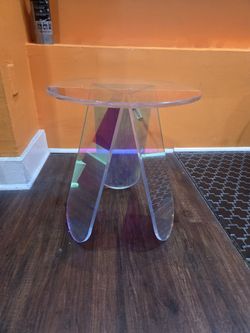 Iridescent Acrylic Side Table