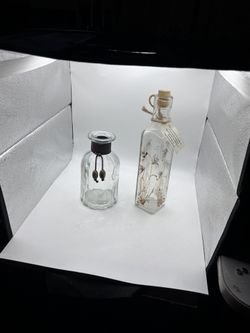 Vintage Medicine Bottle Repurposed And The Other Is From Pier Imports 