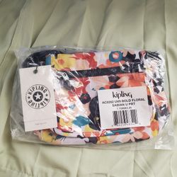  Kipling Sabian Crossbody Mini Shoulder Bag Nylon Bold Floral Monkey - NWT AC8282, New