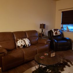 Leather Sofa Chair Recliner 
