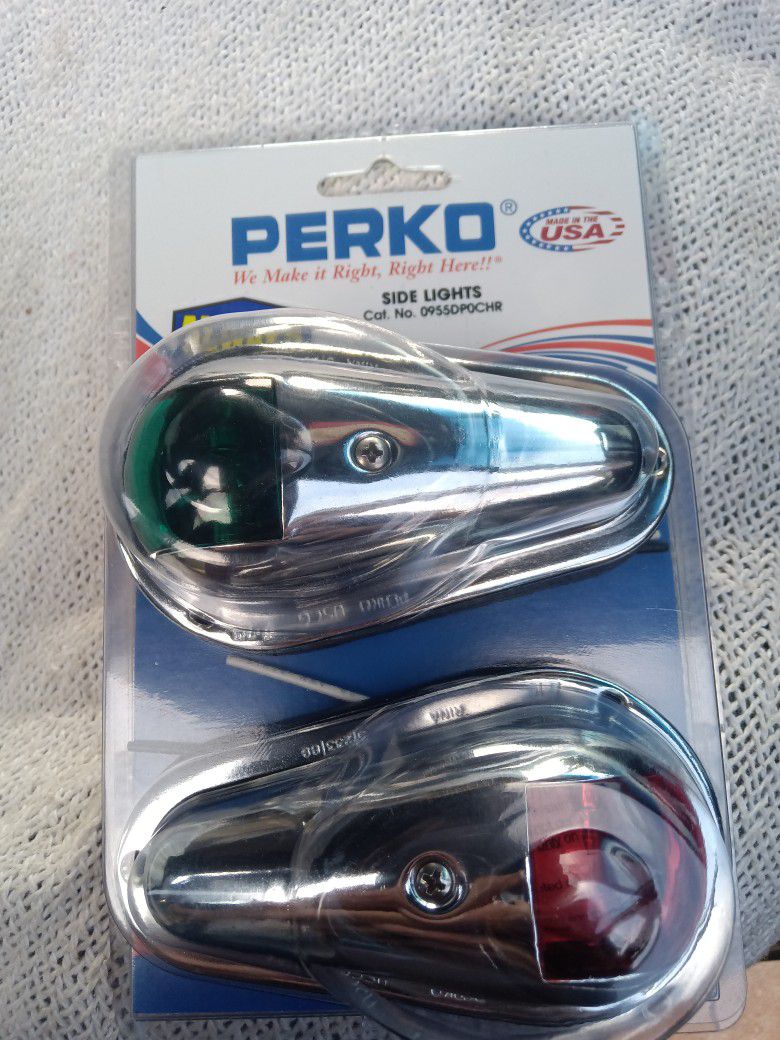 Perko Side Lights Green And Red Chrome