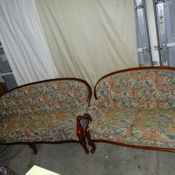 2 Pc Victorian Vintage Living Room Set 