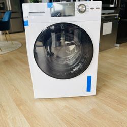 GE 2.4-cu ft High Efficiency Stackable Steam Cycle Front-Load Washer YS