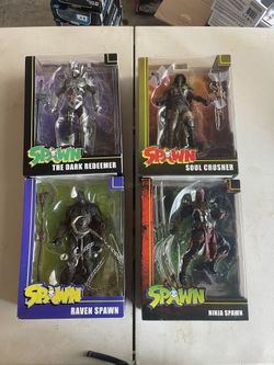 Mcfarlane Raven Spawn, Soul Crusher, Ninja Spawn, The Dark Redeemer Open Box