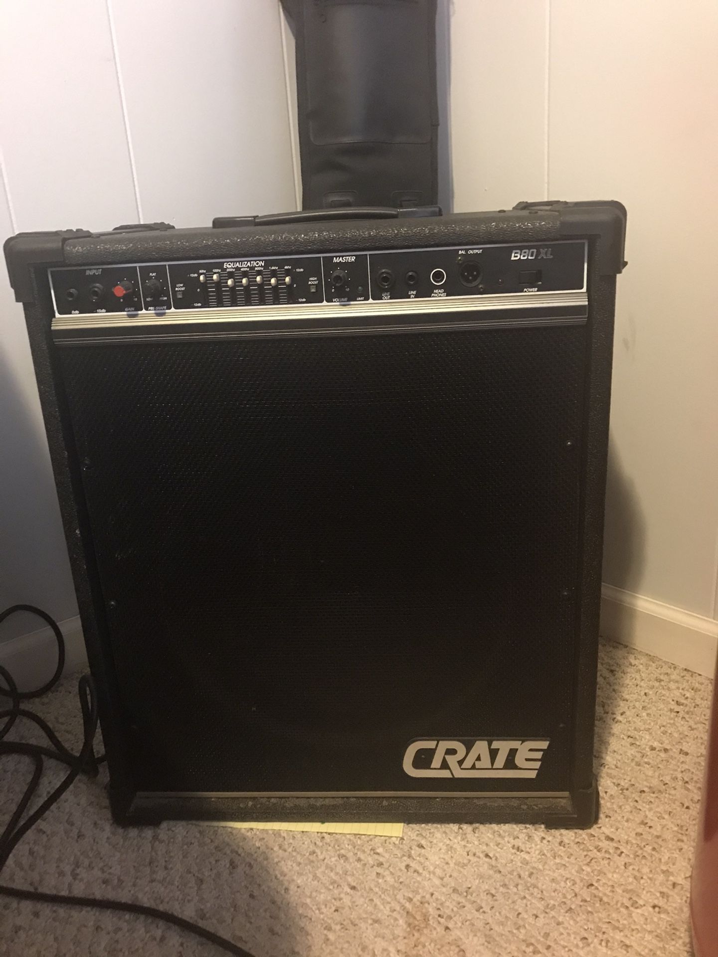 Crate Amp Ibanez bass , Stratocaster guitar