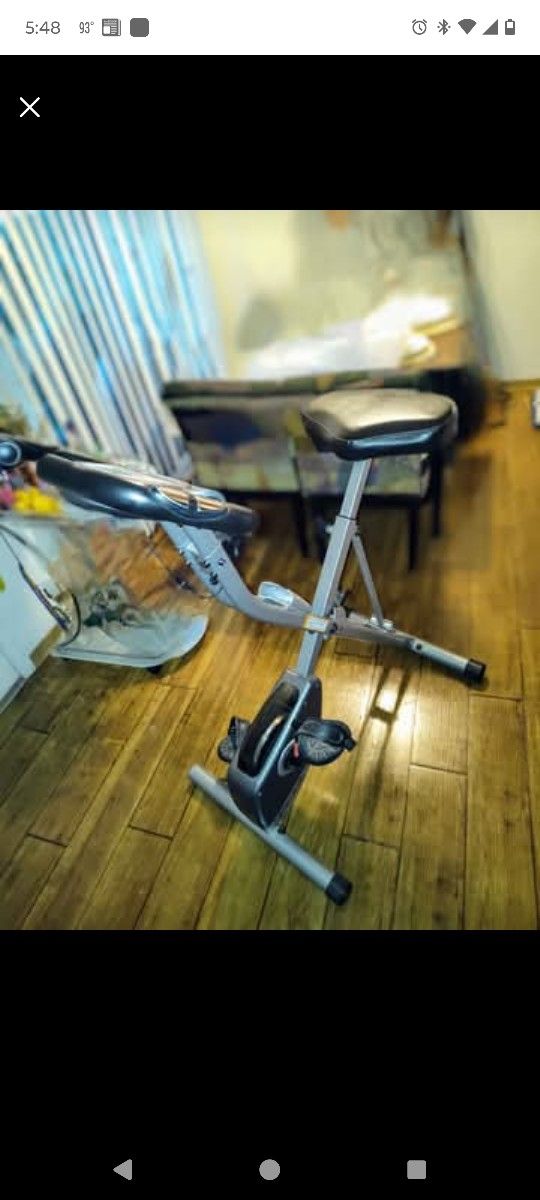 Exerpeutic Foldable Exercise Bike, 8 levels of Resistance Stationary Bicycle