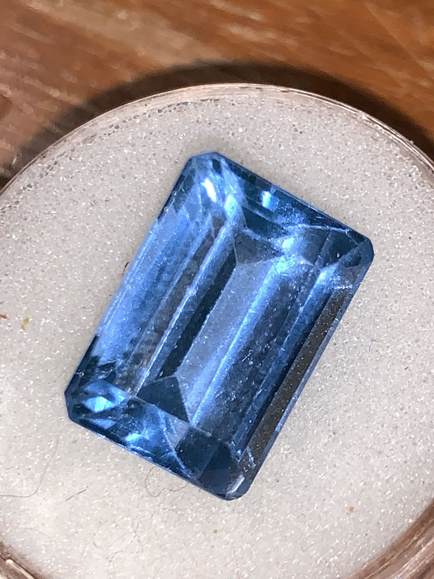 10.5ct Natural Blue/teal Emerald Cut Sapphire AAA* Quality