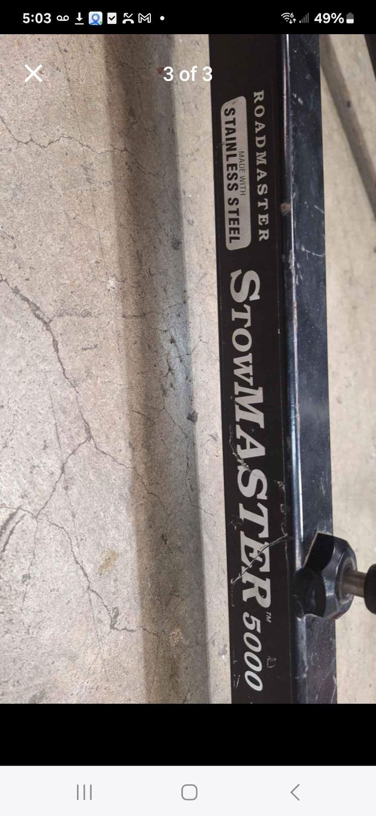 Roadmaster Stowmaster 5000 Tow Bar
