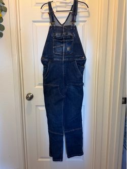 Women's Denim Double Front Bib Overalls Size Small