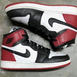 Nike Air Jordan 1 Retro OG 2013 High Black Toe Bred Chicago Banned Sz 5Y Gs