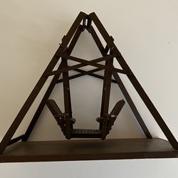 GREAT DEAL - SUPER RARE ONE-OF-A-KIND - ANTIQUE Handmade Wooden Doll Swing