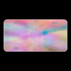 License Plate Novelty Car Front Cosmos Colorful Pastel Cosmic Cloud