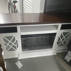 Bluetooth Music Play Fire Place Tv Stand