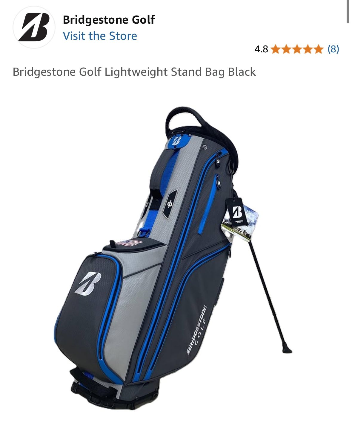 Bridgestone Golf Lightweight Stand Bag Black