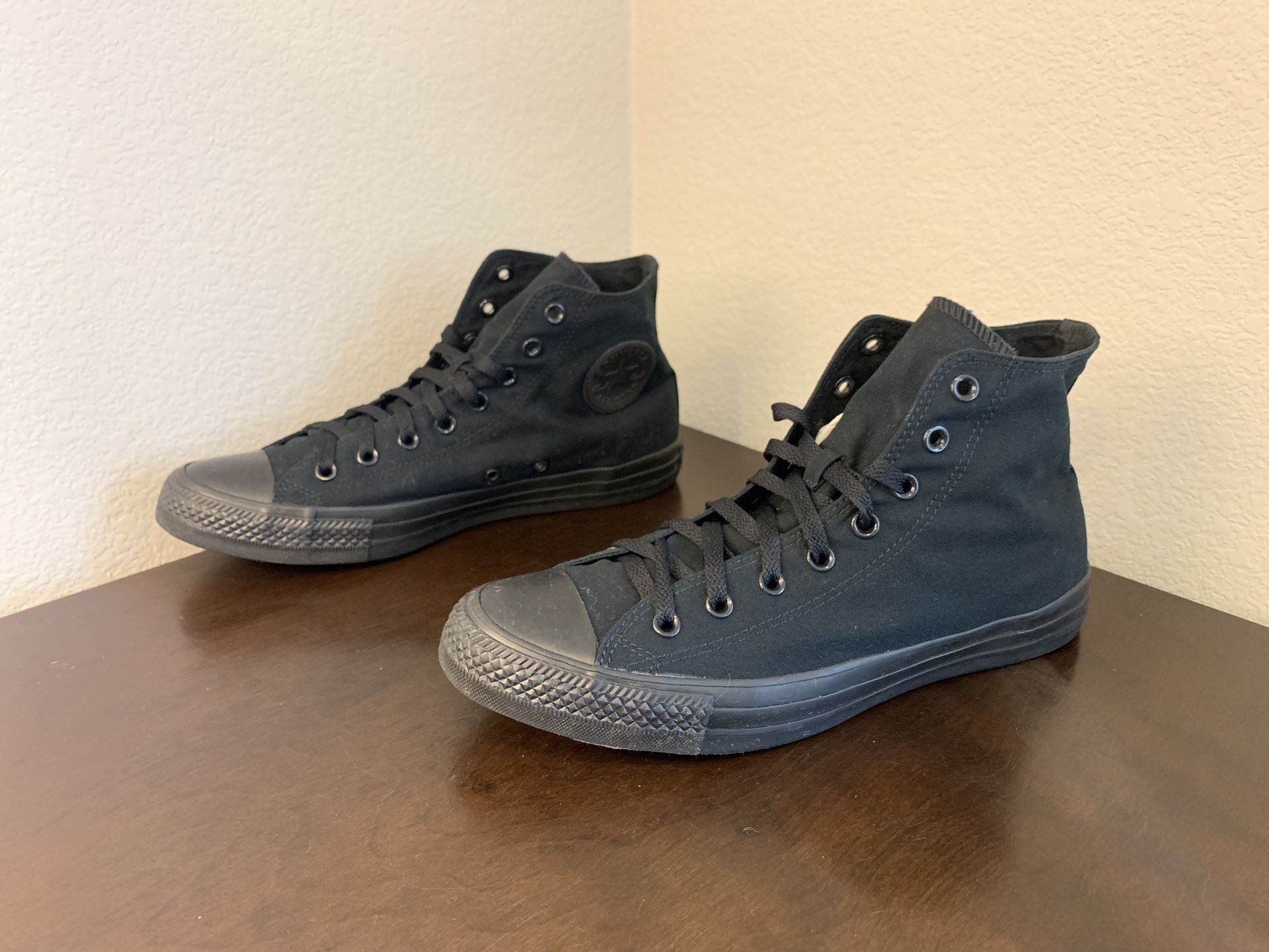 Converse Chuck Taylor All Star Black Canvas Blackout Sneaker Mens Size 11