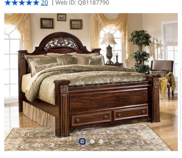 Ashley furniture king size bed and dresser for Sale in Fort Worth, TX OfferUp