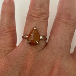 Rings  Silver Rings Sun Stone Rings Y2k 