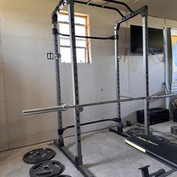 Power Rack With Weights And More