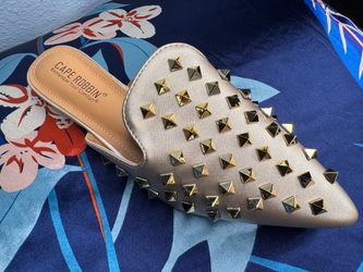 Cape Robbin Studded Pointed-Toe Mule
