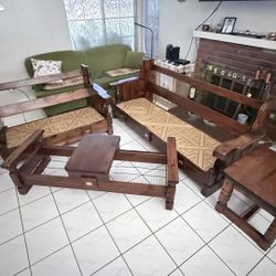 Vintage Living Room Set  45 Years Old Solid Wood