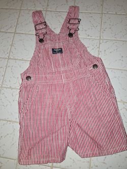 Osh kosh Red stripe overall
