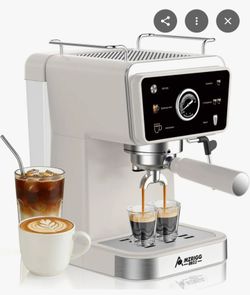 MZRIGG 8023 20 Bar Semi-Automatic Espresso Machine, 1350W Fast Heating Coffee Maker