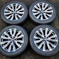 New 22” Inch OEM CHEVROLET Silverado 1500 Tahoe Suburban Wheels Rims 6x139.7 6x5.5 Bridgestone 275/50R22 Tires Hablo Espanol 