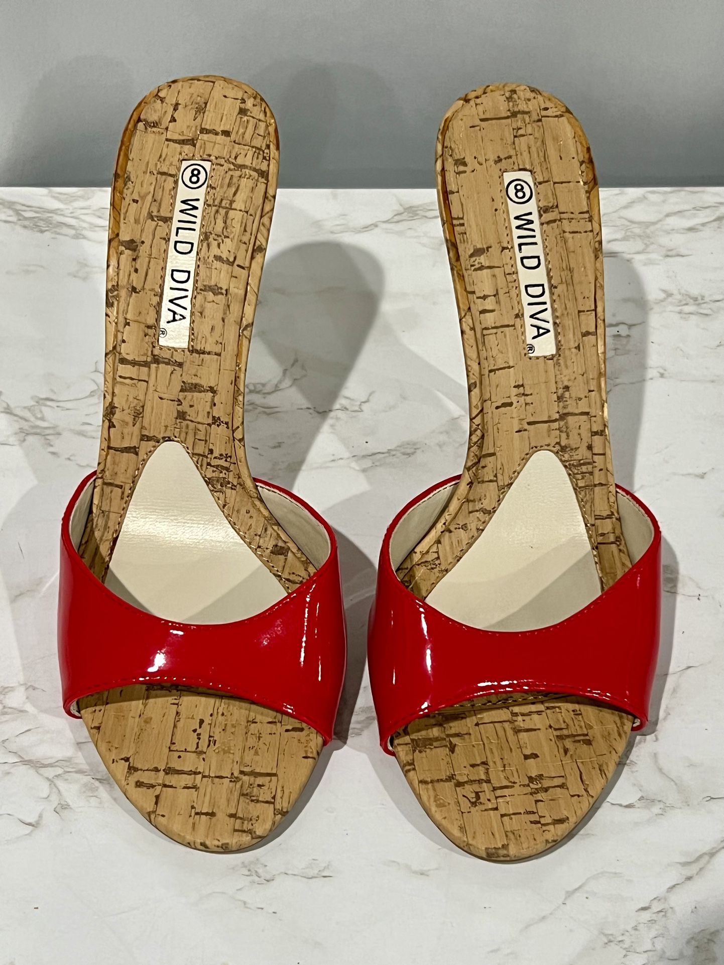 Slip on Heels Red Patent - Size 8