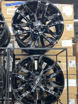 Chevy  LTX Denali ultimate  22x9  Triple black  $895 wheel exchange  $0 down  6x139mm gm wheel