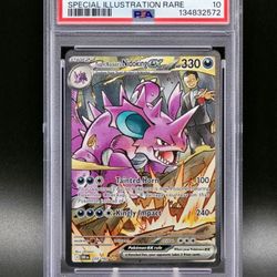 Pokemon PSA 10 – Team Rocket's Nidoking ex 233 – Destined Rivals – GEM Mint Slab