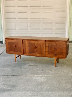 Restored Mid Century Teak Credenza
