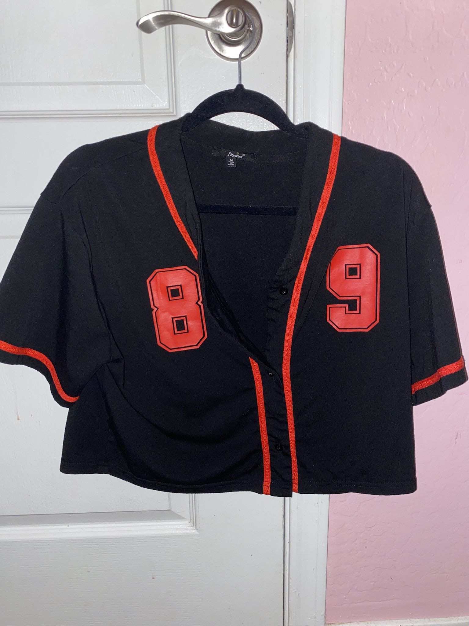 Jersey crop shirt