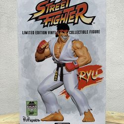 NEW Ryu Grin 15" Vinyl Figure by Ron English Popaganda x Street Fighter Capcom