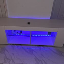 TV Stand With LED Light & Remote Control