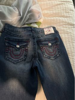 true religion red stitching style joey midrise size 28